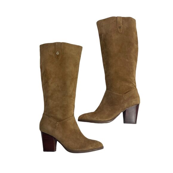 Tommy Hilfiger Rosario Brown Suede Boots Size 10 - Picture 1 of 8